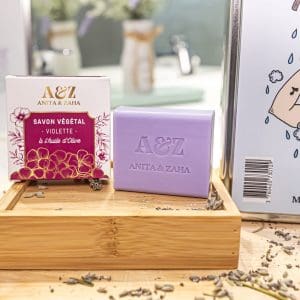 Savon solide végétal, parfum délicat de violette