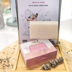 Savon solide à la rose et au lait de chèvre, création française