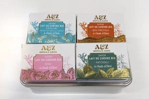 Boîte de savon ANITA & ZAHA au lait de chèvre bio