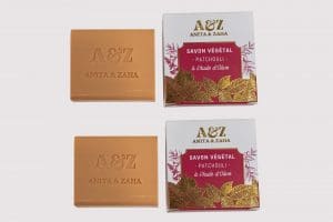 Duo de savons à base végétale, senteur patchouli – ANITA & ZAHA