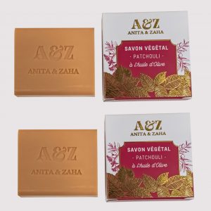 Duo de savons à base végétale, senteur patchouli – ANITA & ZAHA