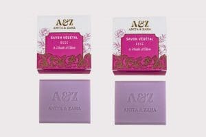 Savon solide végétal à la rose en format duo – ANITA & ZAHA