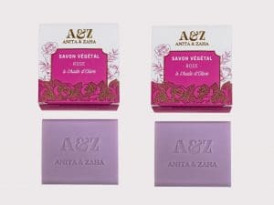 Savon solide végétal à la rose en format duo – ANITA & ZAHA
