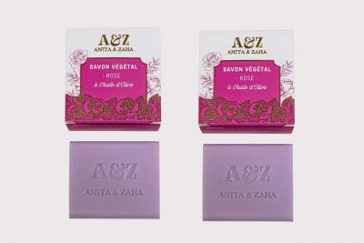 Savon solide végétal à la rose en format duo – ANITA & ZAHA
