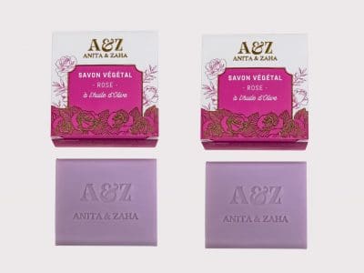 Savon solide végétal à la rose en format duo – ANITA & ZAHA