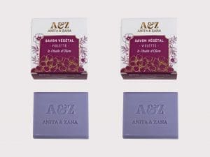 Format duo de savons solides violette, France – ANITA & ZAHA