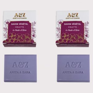 Format duo de savons solides violette, France – ANITA & ZAHA