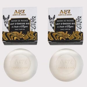 Format duo de savon à raser au lait d’ânesse, made in France – ANITA & ZAHA