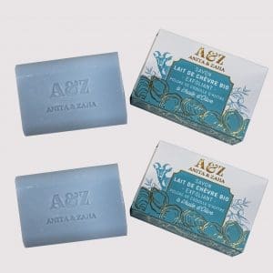 Exfoliant solide au lait de chèvre bio en duo, fabriqué en France – ANITA & ZAHA