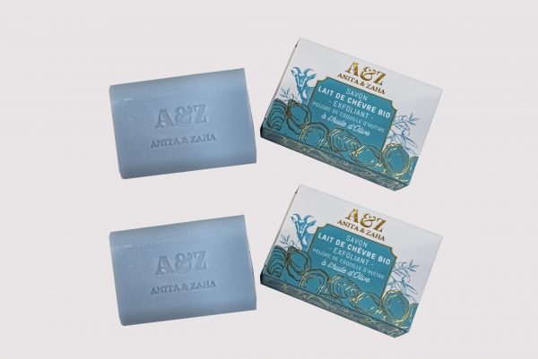 Exfoliant solide au lait de chèvre bio en duo, fabriqué en France – ANITA & ZAHA