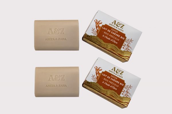 Savon solide au lait de chèvre bio, senteur bois précieux – ANITA & ZAHA