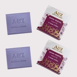 Savon végétal parfumé à la violette en duo – ANITA & ZAHA, Made In FRANCE