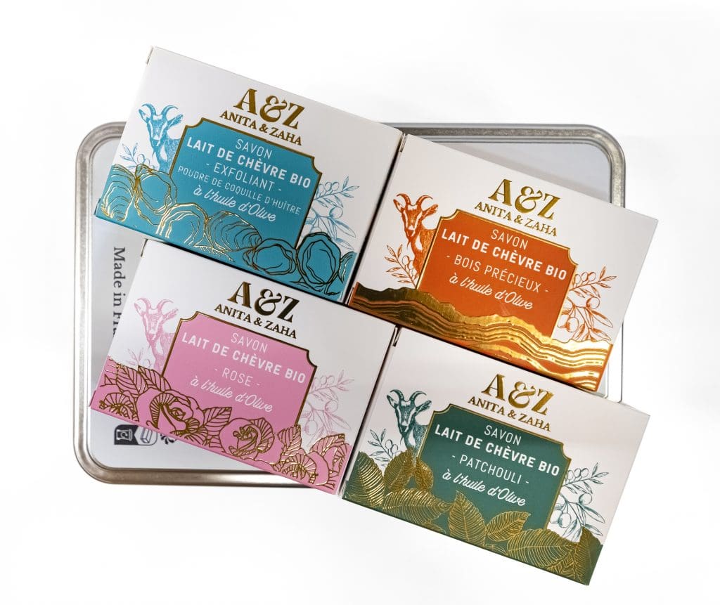 Ensemble innovant au lait de chèvre bio, conception dédiée pour tous types de peaux ANITA & ZAHA