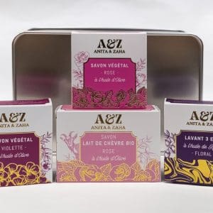 Coffret floral aux extraits de quatre fleurs, savoir-faire français et fabrication experte ANITA & ZAHA