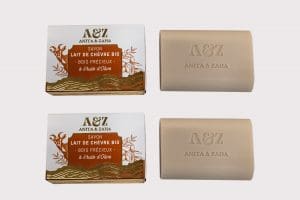 Duo de savons fabriqués en France, notes boisées – ANITA & ZAHA