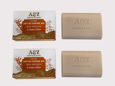 Duo de savons fabriqués en France, notes boisées – ANITA & ZAHA