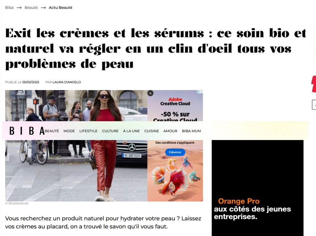 Capture du titre de l’article ANITA & ZAHA sur BIBA Magazine