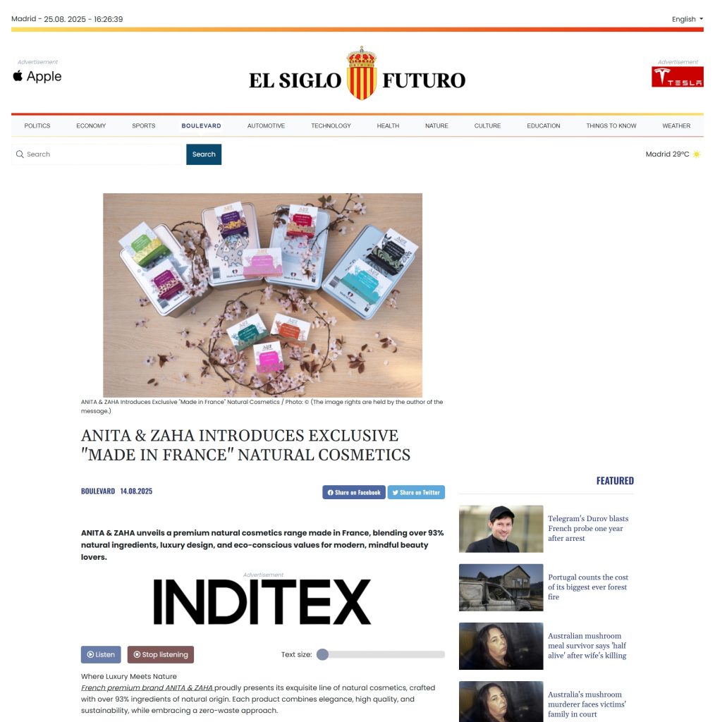 El Siglo Futuro – ANITA & ZAHA press coverage