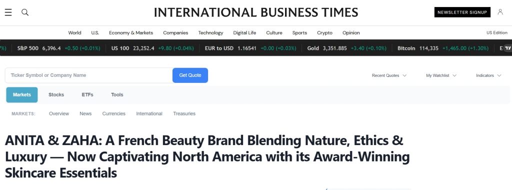 Frenchluxury brand-ANITA & ZAHA Made In France-Press Release