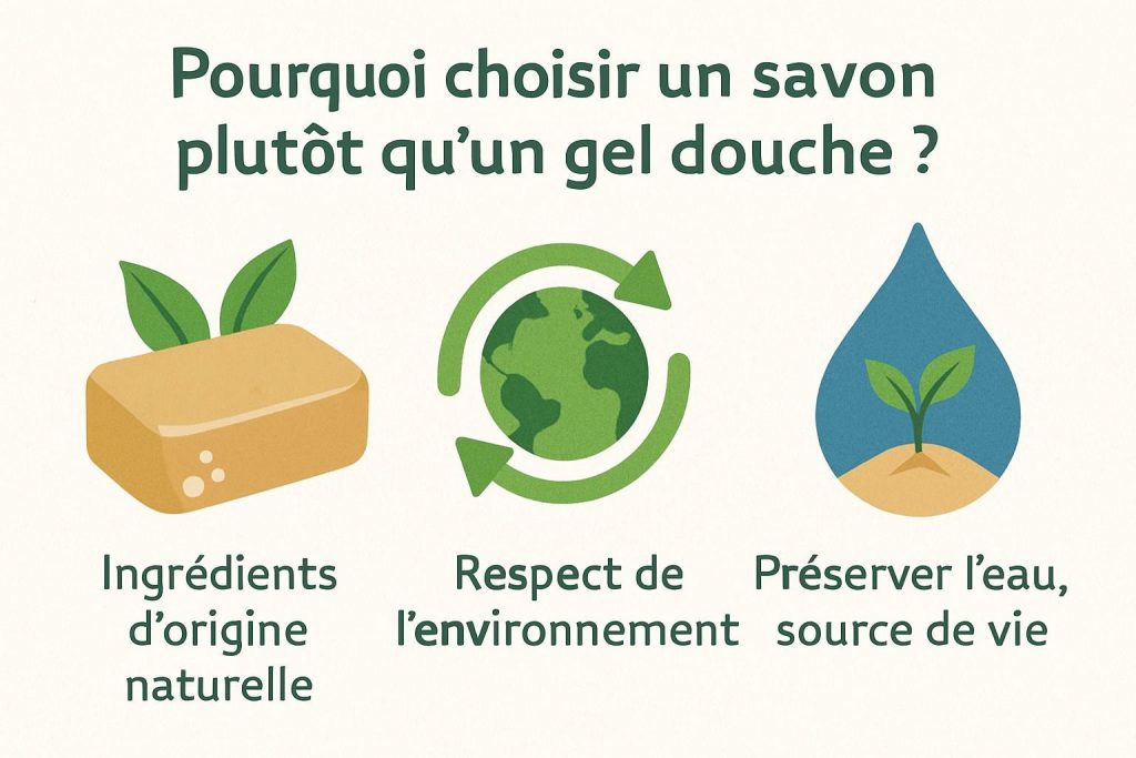 Savon solide ANITA & ZAHA, alternative naturelle et écologique au gel douche en plastique- ANITA & ZAHA ©