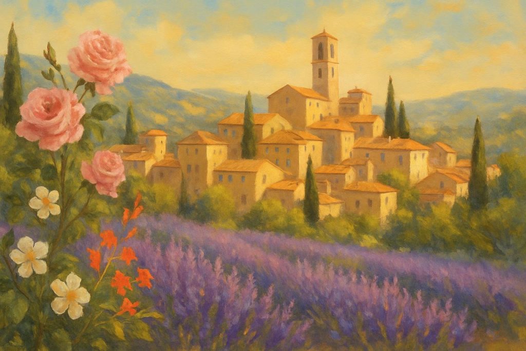 Des champs colorés de Grasse avec lavande, roses et jasmin © ANITA & ZAHA