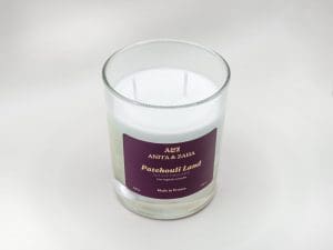 Bougie parfumée Patchouli Land en cire de soja naturelle, création ANITA & ZAHA