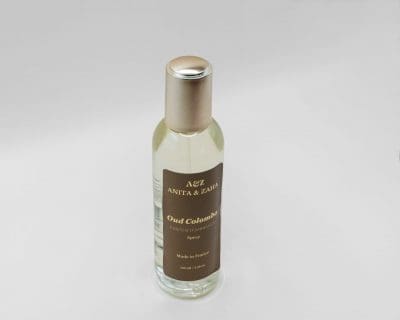 Parfum d’ambiance Oud Colombo ANITA & ZAHA, création boisée made in France