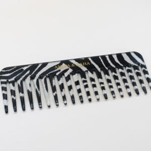Peigne Démêlant en Acétate Zèbre