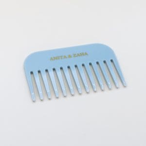Petit Peigne à Cheveux en Acétate Bleu