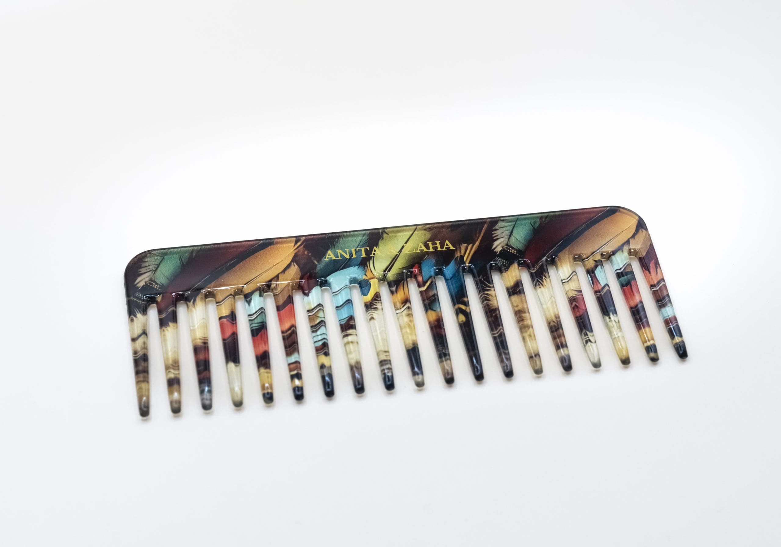 Peigne Démêlant en Acétate Plume – Image 3