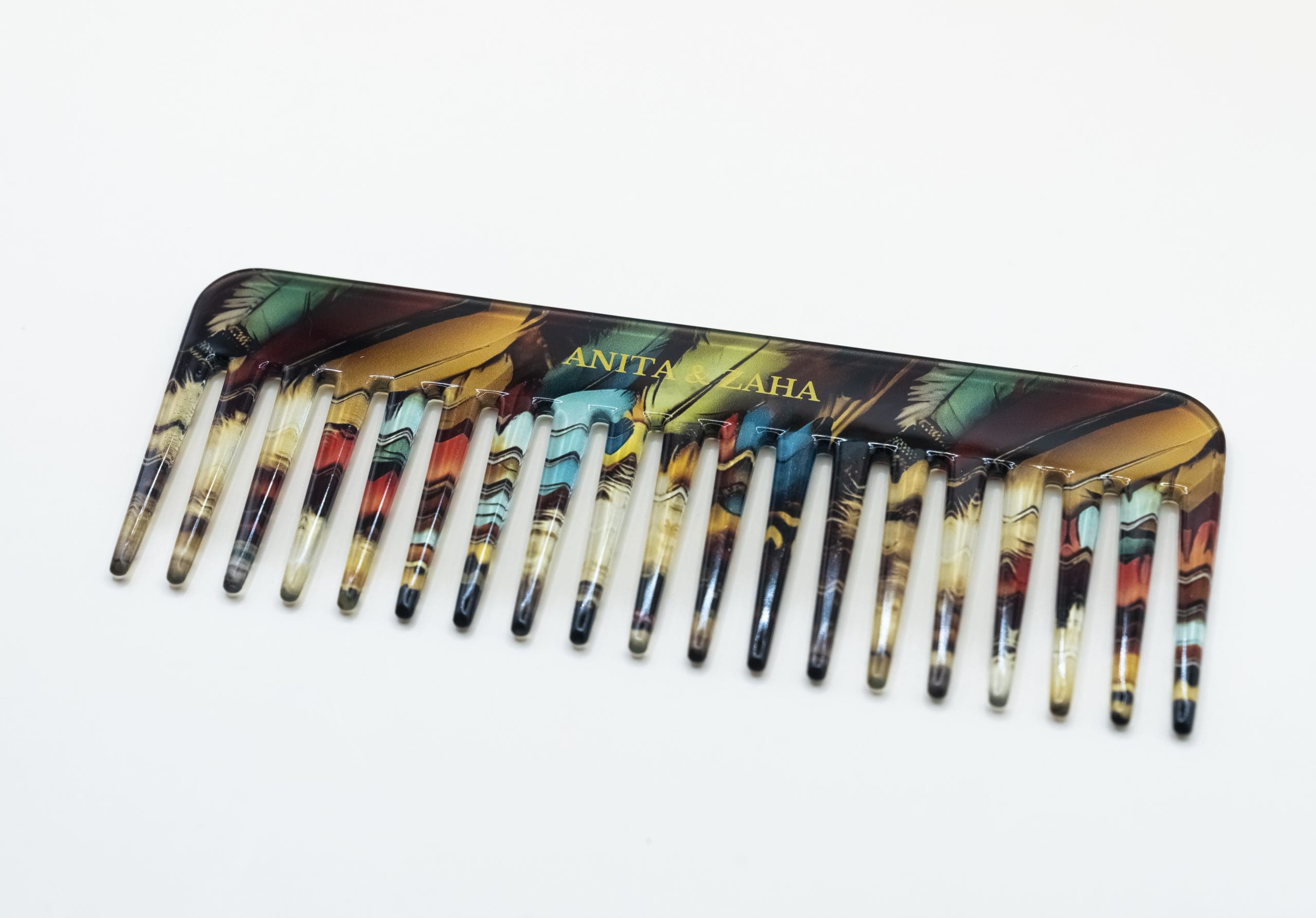 Peigne Démêlant en Acétate Plume – Image 4